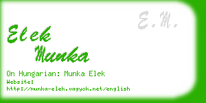 elek munka business card